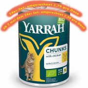 24er-Set Bio Bröckchen mit Huhn 405g Katze Nassfutter Yarrah